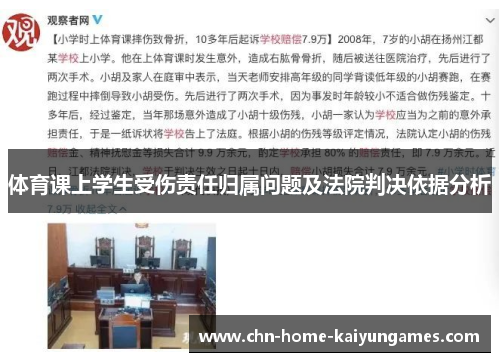 体育课上学生受伤责任归属问题及法院判决依据分析