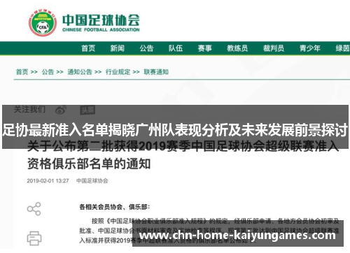 足协最新准入名单揭晓广州队表现分析及未来发展前景探讨